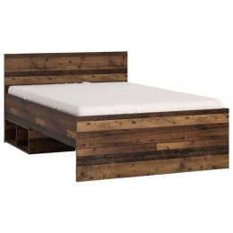 Κρεβάτι Nebraska (Για Στρώμα 120x200cm) 161325859 125,3x204,8x80,5cm Old Style Brown Ημίδιπλο