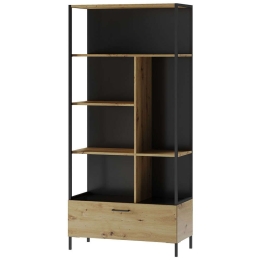 Βιβλιοθήκη Leonardo 161360989 90x42x193cm Oak-Black