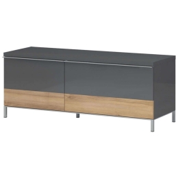 Έπιπλο Τηλεόρασης Agate 1D1S 161587349 132x45x46cm Anthracite-Walnut