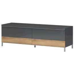 Έπιπλο Τηλεόρασης Agate 2S 161587359 152x45x46cm Anthracite-Walnut