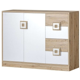 Συρταριέρα Nico 161629199 120x40x93cm Oak-White