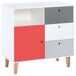 Συρταριέρα Concept II 162075919 103,2x55x96,3cm Multi-Red