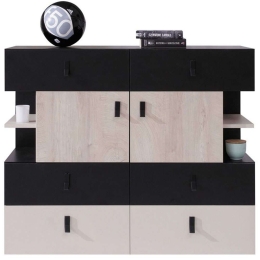 Συρταριέρα Planet 162079649 110x40x90cm Multi-Black