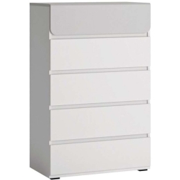 Συρταριέρα Versatile 5S 162310409 72x41,6x103,7cm Light Grey-White