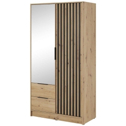 Ντουλάπα Δίφυλλη Nolan 162395369 105x51x200cm Natural Δίφυλλη