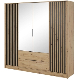 Ντουλάπα Τετράφυλλη Nolan 162395819 206x51x200cm Natural Τετράφυλλη