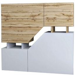 Μπουφές Ceelias 162525499 120x35x100cm Natural-White Μοριοσανίδα
