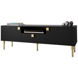 Έπιπλο Τηλεόρασης Dorset 162574569 160x40x54cm Black-Gold