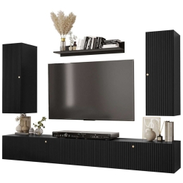 Σύνθεση Τηλεόρασης Waldi Riflo Slim II 162578029 205x40x100cm Black-Gold