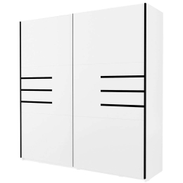 Ντουλάπα Δίφυλλη Συρόμενη Otavio 162607509 200x61x201cm White-Black Δίφυλλη