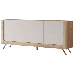 Μπουφές Geisha I 162676649 199x44x81cm Natural-Beige Mdf,Μέταλλο