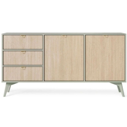 Μπουφές Ernest Plus 162688099 158x38x80cm Natural-Mint Μοριοσανίδα,Ξύλο