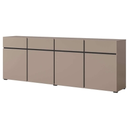 Μπουφές Orwell I 162693289 225x40x78cm Beige-Black Μοριοσανίδα
