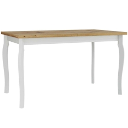 Τραπέζι Επεκτεινόμενο Albe 162703489 140/180x80x78cm Natural-White ABS,Ξύλο