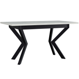 Τραπέζι Επεκτεινόμενο Ikonic II 162704489 140/180x80x79cm White-Black Μέταλλο,Ξύλο