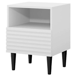 Κομοδίνο Nakomo 162718119 42x40x53cm White-Black
