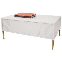 Τραπεζάκι Σαλονιού Debora 162719179 100x60x46cm White-Gold