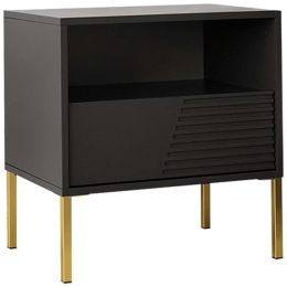Κομοδίνο Debora 162719269 54x40x55cm Black-Gold
