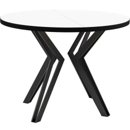 Τραπέζι Επεκτεινόμενο Randi 162749109 100/176x100x76cm White-Black Μοριοσανίδα, Μέταλλο