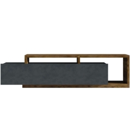 Έπιπλο Τηλεόρασης Bron 162757309 219x45x52cm Dark Natural-Anthracite