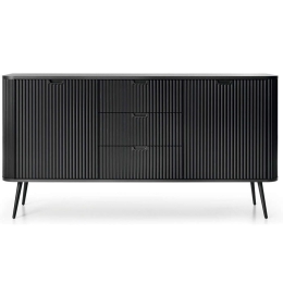 Μπουφές Zoha 162759199 168x39x87cm Black Μοριοσανίδα, Μέταλλο