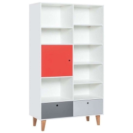 Βιβλιοθήκη Παιδική Concept Plus 16801769 105x45x201,3cm Multi-Red