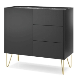 Μπουφές Harmony P_HRM_21 144x37x83cm Marble Black