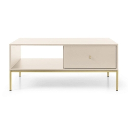Τραπεζάκι Σαλονιού Mono P_MNBz_40_G 103x46x68cm Beige-Gold