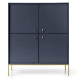 Μπουφές Mono P_MN_B_NT_G 103,5x125,5x39cm Blue-Gold