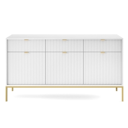 Μπουφές Nova P_Nova_21_b_g 154x39x83cm White-Gold