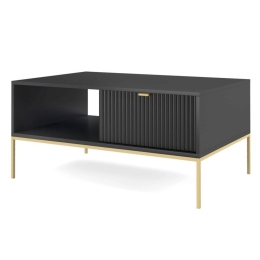 Τραπεζάκι Σαλονιού Nova P_Nova_40c-g 104x68x46cm Anthracite-Gold