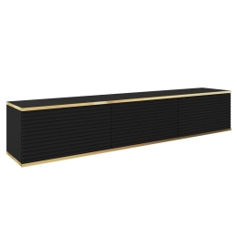 Έπιπλο Τηλεόρασης Κρεμαστό P_ORO_BTVc_MDF ORO_MDF 175x30x32cm Anthracite-Gold