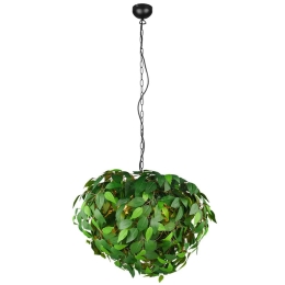 Φωτιστικό Οροφής Κρεμαστό Leavy R10464015 4xE14 28W Φ70x150cm Black-Green RL Lighting