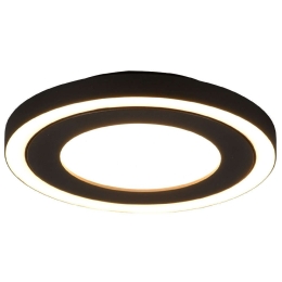 Φωτιστικό Οροφής - Πλαφονιέρα Carus R67222032 Φ20x4cm Led 1250Lm 10W Black RL Lighting