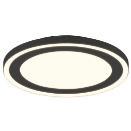 Φωτιστικό Οροφής - Πλαφονιέρα Carus R67223332 Φ33x4cm Led 2300Lm 16W Black RL Lighting