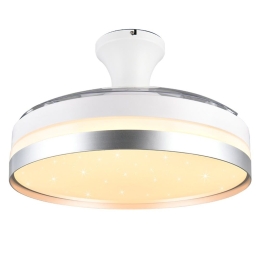 Ανεμιστήρας Οροφής Lindberg R67382187 Με Φως Led 35W 2700K-6500K Και Τηλεχειριστήριο Φ100x31cm White-Titanium RL Lighting Διάμετρος 100cm