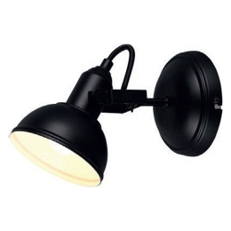 Φωτιστικό Τοίχου - Απλίκα Gina R80151032 1xE14 40W Φ13cm 24cm Black Mat RL Lighting Μέταλλο