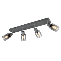 Φωτιστικό Οροφής- Σποτ Cadiz R81784042 4xE14 10W 58x8x15cm Anthracite RL Lighting
