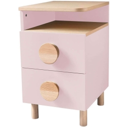 Κομοδίνο Dabi Αριστερό DABIBSTL9 41x50x70cm Natural-Pink