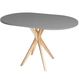 Τραπέζι Jubi JUBITOV6 100x75x73cm Natural-Concrete Mdf,Ξύλο