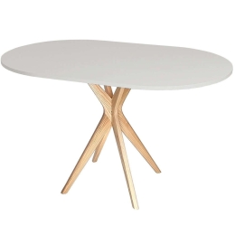 Τραπέζι Jubi JUBITOV8 100x75x73cm Natural-Pearl Grey Mdf,Ξύλο