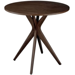 Τραπέζι Jubi JUBITSROWAL Φ70x73cm Walnut Mdf,Ξύλο