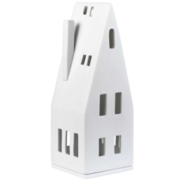Κηροπήγιο Για Ρεσώ Pitched Roof RD0010847 7,5x7,5x20cm White Raeder Πορσελάνη