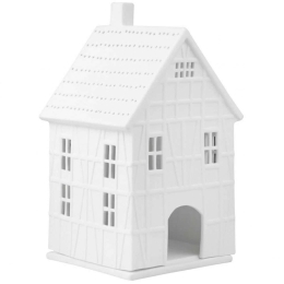 Κηροπήγιο Για Ρεσώ Half-Timbered RD0015116 9,5x10x19cm White Raeder Πορσελάνη