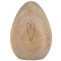 Διακοσμητικό Αυγό Heart RD0016787 Φ5x7cm Natural Raeder