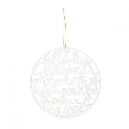 Κρεμαστό Διακοσμητικό Filigran Merry Christmas LBTRD0092250 20cm White Raeder