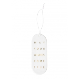 Πορσελάνινο Στολίδι Star Picture May Your Wishes LBTRD0092442 9x3,5cm White-Gold Raeder