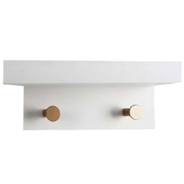 Κρεμάστρα 2 Θέσεων REF110 23x12x11cm White Espiel Mdf