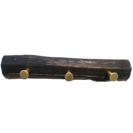 Κρεμάστρα 3 Θέσεων REF116 38x7x7cm Black Espiel Ξύλο