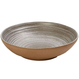 Πιάτο Βαθύ Calabria XL REP107K3 26x6,5cm Light Grey Espiel Πηλός